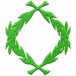 Laurels Embroidery Design 7 Laurels Embroidery Design 7